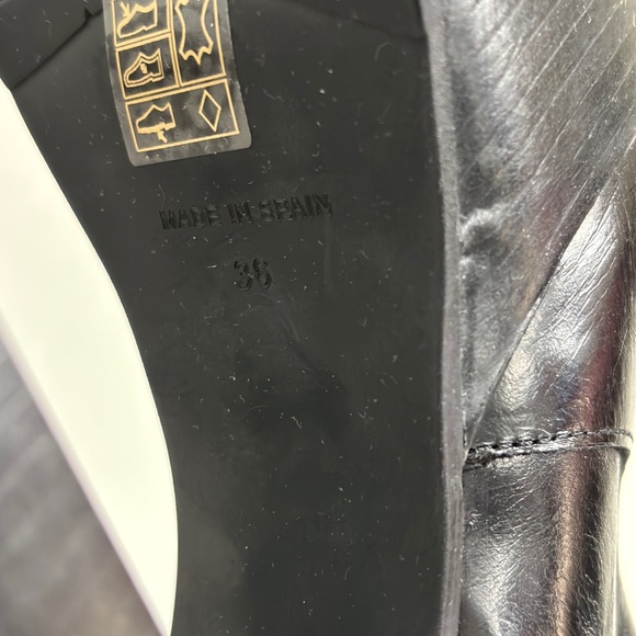 L'INTERVALLE Shiny Black Platform Boots - Picture 3 of 4